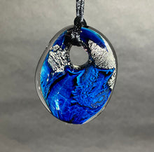 Load image into Gallery viewer, Josh Simpson Contemporary Glass: Pendant, Blue New Mexico