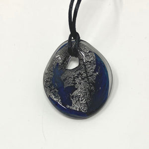 Josh Simpson Contemporary Glass: Pendant, Blue New Mexico