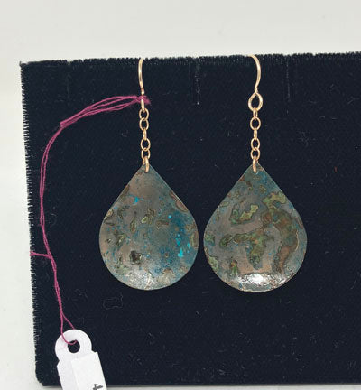 Jeanne Bennett: Copper Teardrops With Patina