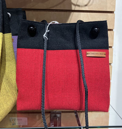 Katherine MacColl: Red Ticking Small Square Tote