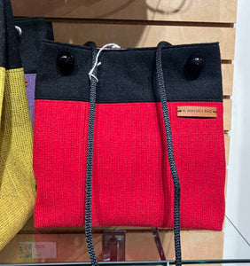 Katherine MacColl: Red Ticking Small Square Tote