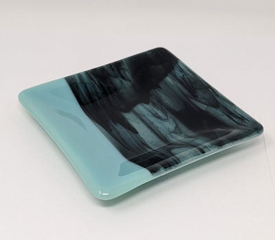 Lori Pietropaoli: Fused Dish, Aqua and Black