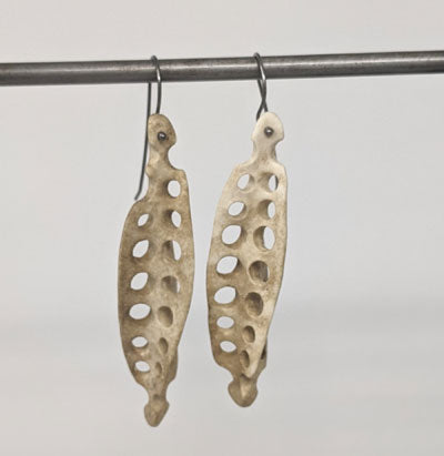 Lulu Fichter: Brown River Pod Earrings