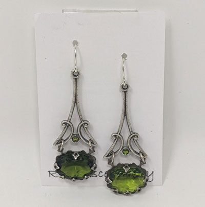 Reminisce Jewelry: Olivine Bohemian Glass Earrings