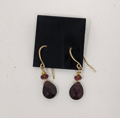 Rebecca Rose: Garnet Earrings