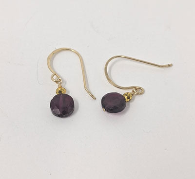 Rebecca Rose: Garnet and Gold Vermeil Earrings