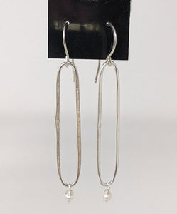 Rebecca Rose: Silver and Pearl Earrings