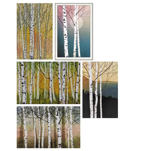 Polly French: 5 Cards, Birches