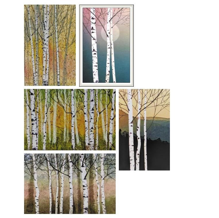 Polly French: 5 Cards, Birches