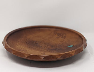 Sandy Renna: Cherry Bowl With Turquoise Inlay