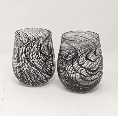 Tucker Litchfield: Pair Stemless Wine Glasses