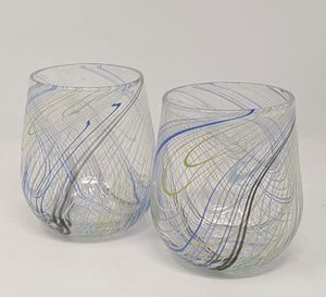 Tucker Litchfield: Pair Stemless Wine Glasses