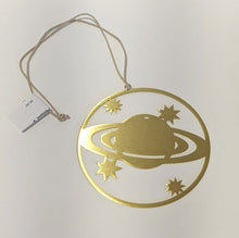 Load image into Gallery viewer, George Reynolds: Saturn Stars Brass Pendant