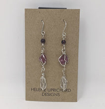 Load image into Gallery viewer, Helene Uprichard: Garnet, Tourmaline, and Quartz Earrings