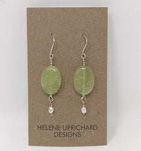 Load image into Gallery viewer, Helene Uprichard: Lemon Jade and Pearl Earrings