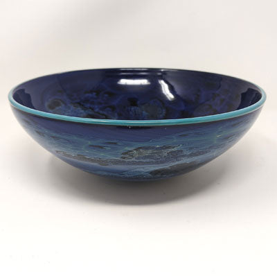 Josh Simpson Contemporary Glass: Blue New Mexico Bowl