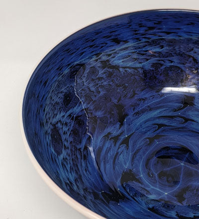 Josh Simpson Contemporary Glass: Blue New Mexico Bowl