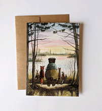 Load image into Gallery viewer, Astrid Sheckels: Sunset With Hector Fox &amp; Friends Card