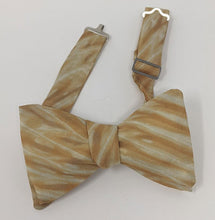 Load image into Gallery viewer, Amy Meltzer: Striped Yellow Silk Bowtie